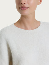 Maglia girocollo in Misto Alpaca Bianchi Donna - Ragno