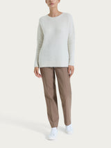 Maglia girocollo in Misto Alpaca Bianchi Donna - Ragno