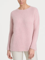 Maglia girocollo in Misto Alpaca Rosa Donna - Ragno