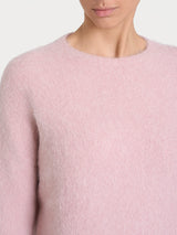 Maglia girocollo in Misto Alpaca Rosa Donna - Ragno