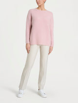 Maglia girocollo in Misto Alpaca Rosa Donna - Ragno