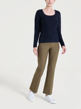 Maglia con scollo madonna in Misto Alpaca Neri Donna - Ragno