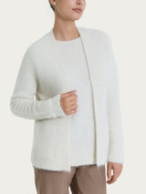 Cardigan aperto in Misto Alpaca Bianchi Donna - Ragno