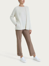 Cardigan aperto in Misto Alpaca Bianchi Donna - Ragno