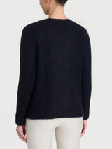 Cardigan aperto in Misto Alpaca Neri Donna - Ragno