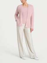 Cardigan aperto in Misto Alpaca Rosa Donna - Ragno