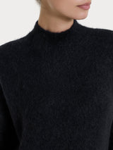 Lupetto in Misto Alpaca Neri Donna - Ragno