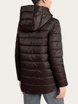 Piumerino shiny 150 grammi con cappuccio imbottito in lana Marroni Donna - Ragno