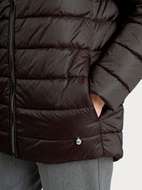 Piumerino shiny 150 grammi con cappuccio imbottito in lana Marroni Donna - Ragno