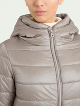 Piumerino shiny 150 grammi con cappuccio imbottito in lana Grigi Donna - Ragno