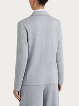 Blazer gessato doppio petto in Eco Jacquard Neri Donna - Ragno