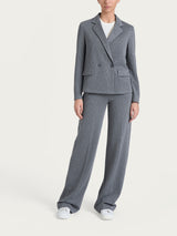 Blazer gessato doppio petto in Eco Jacquard Neri Donna - Ragno