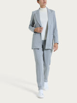 Blazer over gessato in Eco Jacquard Neri Donna - Ragno