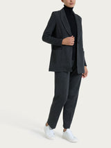 Blazer over gessato in Eco Jacquard Neri Donna - Ragno
