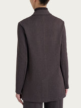 Blazer over gessato in Eco Jacquard Marroni Donna - Ragno