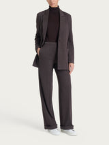 Blazer over gessato in Eco Jacquard Marroni Donna - Ragno