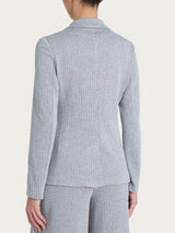 Blazer gessato con due bottoni in Eco Jacquard Neri Donna - Ragno