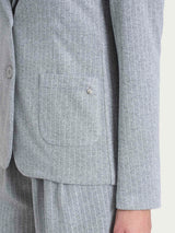 Blazer gessato con due bottoni in Eco Jacquard Neri Donna - Ragno