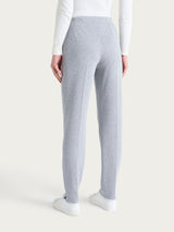 Pantalone gessato a sigaretta con spacchetti in Eco Jacquard Neri Donna - Ragno