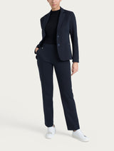 Blazer con due bottoni e micro check in Eco Jacquard Blu Donna - Ragno