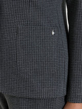 Blazer con due bottoni e micro check in Eco Jacquard Neri Donna - Ragno