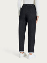 Jeans a carota con tasche in Heritage Denim Neri Donna - Ragno