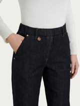 Jeans a carota con tasche in Heritage Denim Neri Donna - Ragno