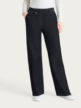 Jeans ampio con tasche in Heritage Denim Neri Donna - Ragno