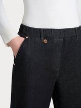 Jeans ampio con tasche in Heritage Denim Neri Donna - Ragno