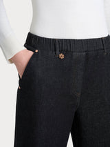 Jeans ampio con tasche in Heritage Denim Neri Donna - Ragno