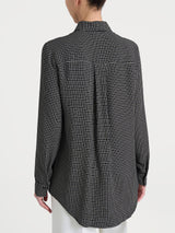 Camicia con micro check bicolor in Winter EcoSeta Neri Donna - Ragno