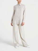 Camicia con micro check bicolor in Winter EcoSeta Bianchi Donna - Ragno