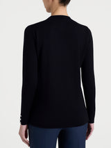 Maglia girocollo in Merino Soft Neri Donna - Ragno