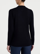 Maglia girocollo in Merino Soft Neri Donna - Ragno