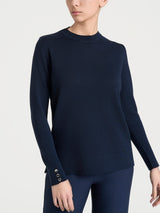 Maglia girocollo in Merino Soft Blu Donna - Ragno