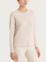 Maglia girocollo in Merino Soft Bianchi Donna - Ragno