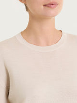 Maglia girocollo in Merino Soft Bianchi Donna - Ragno