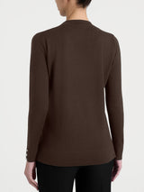 Maglia girocollo in Merino Soft Marroni Donna - Ragno
