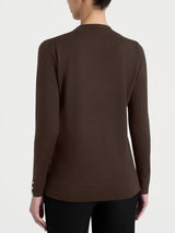 Maglia girocollo in Merino Soft Marroni Donna - Ragno