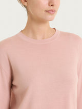 Maglia girocollo in Merino Soft Rosa Donna - Ragno