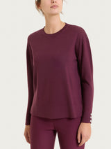 Maglia girocollo in Merino Soft Viola Donna - Ragno