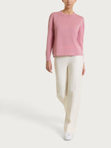 Maglia girocollo in Merino Soft Rosa Donna - Ragno