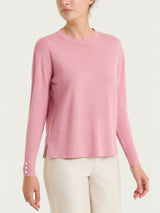 Maglia girocollo in Merino Soft Rosa Donna - Ragno