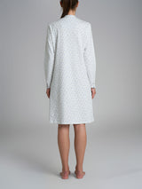 Camicia da notte con pieghe in Interlock di cotone 40-54 Azzurri Donna - Ragno
