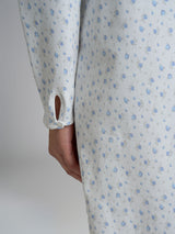 Camicia da notte aperta con dettagli in Interlock di cotone 40-54 Azzurri Donna - Ragno