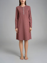 Camicia da notte con pizzo in Interlock di cotone 40-54 Arancioni Donna - Ragno