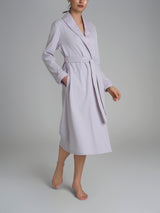 Vestaglia con cintura in Interlock di cotone Viola Donna - Ragno