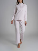 Pigiama lupetto in tinta unita in Interlock di cotone Rossi Donna - Ragno