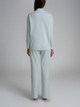 Pigiama lupetto in tinta unita in Interlock di cotone Azzurri Donna - Ragno