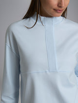 Pigiama lupetto in tinta unita in Interlock di cotone Azzurri Donna - Ragno